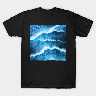 Hyperrealistic blue ocean waves T-Shirt